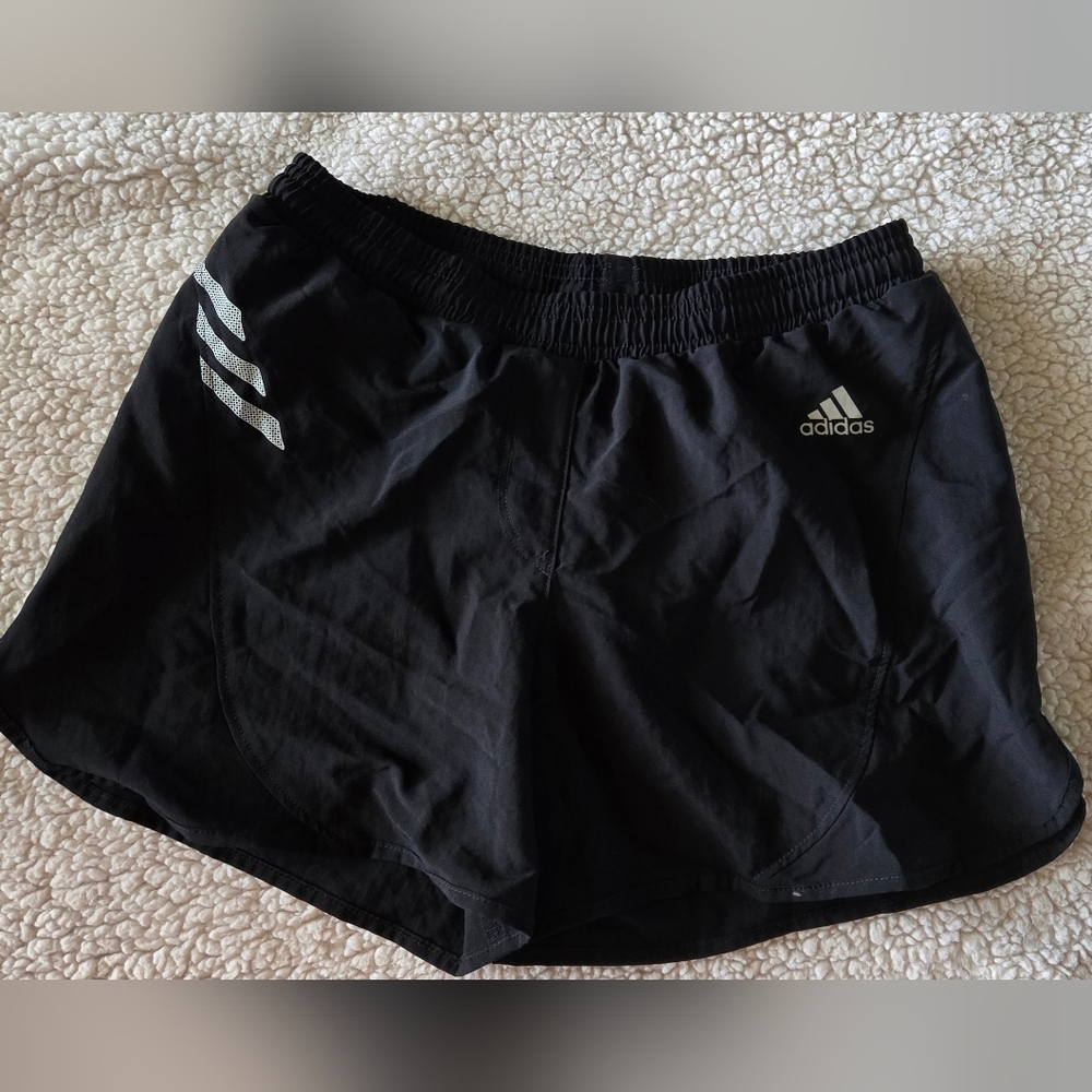 Adidas Black Athletic Shorts Quick-Dry Elastic Waist With Black Bra Tank Lot